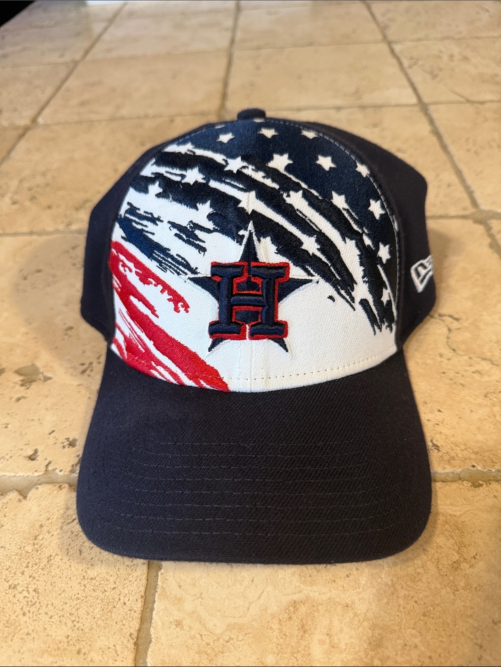 New Era Navy Red White Blue Houston Astros Flag Front Cap